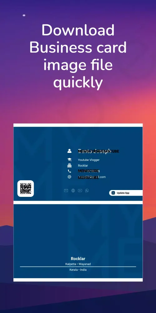 Zrzuty ekranu UpdateApp - Business card App