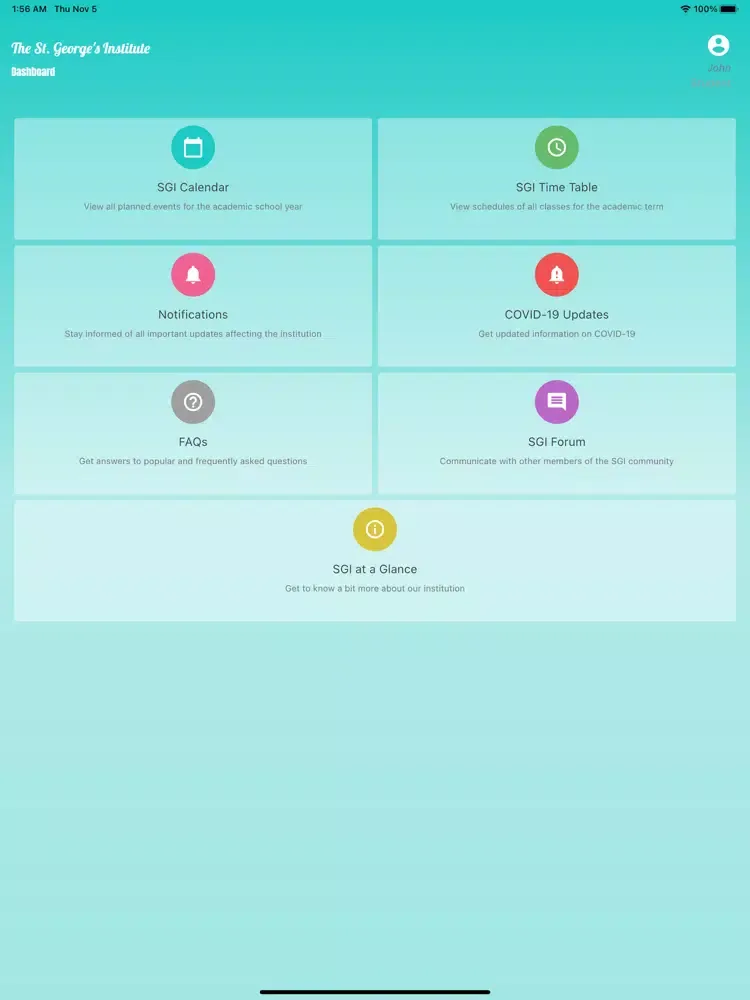 The St. George's Institute App iPad  Ekran Görüntüleri