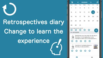 Tangkapan skrin Retrospectives diary Retro