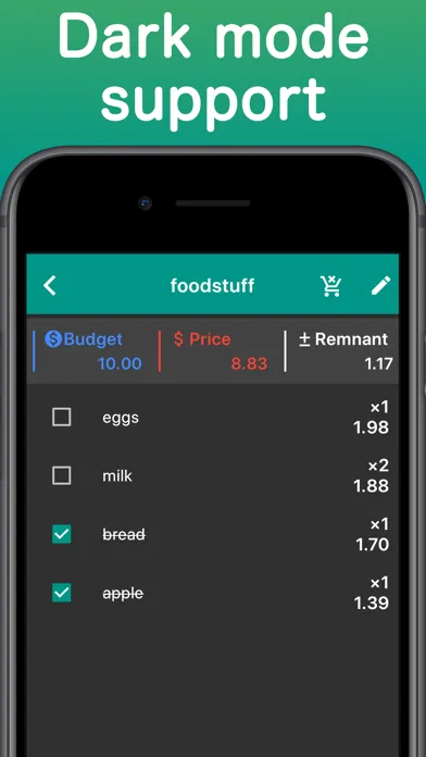 Budget Type Shopping List سکرین شاٹس