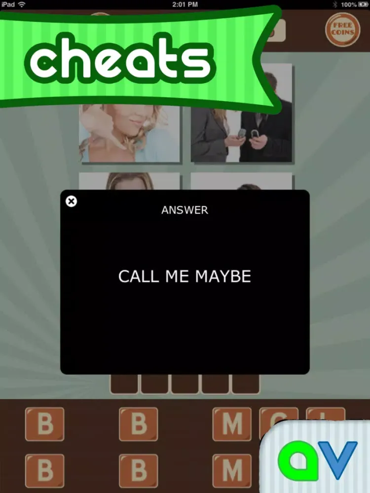 Cheats for "4 Pics 1 Song" - All Answers Free iPad 應用截圖
