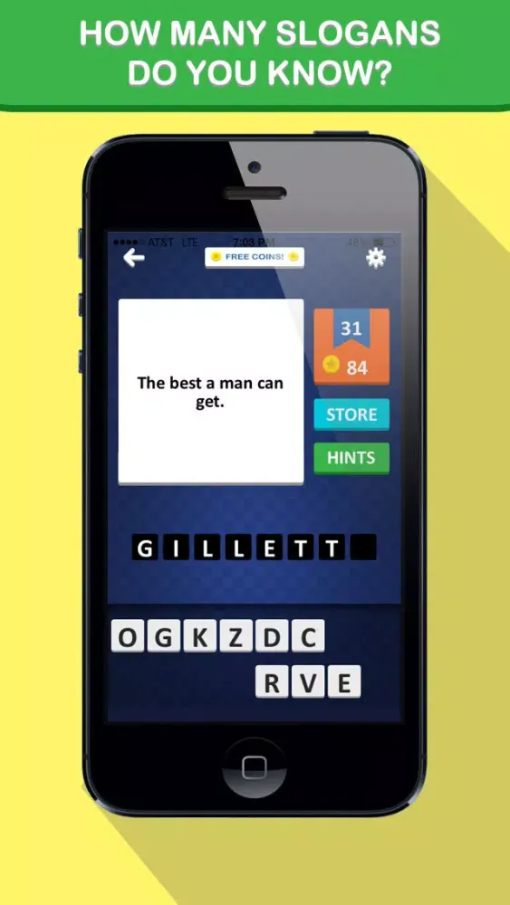 Slogan Pop Quiz - The best word game for guessing company phrases Screenshots