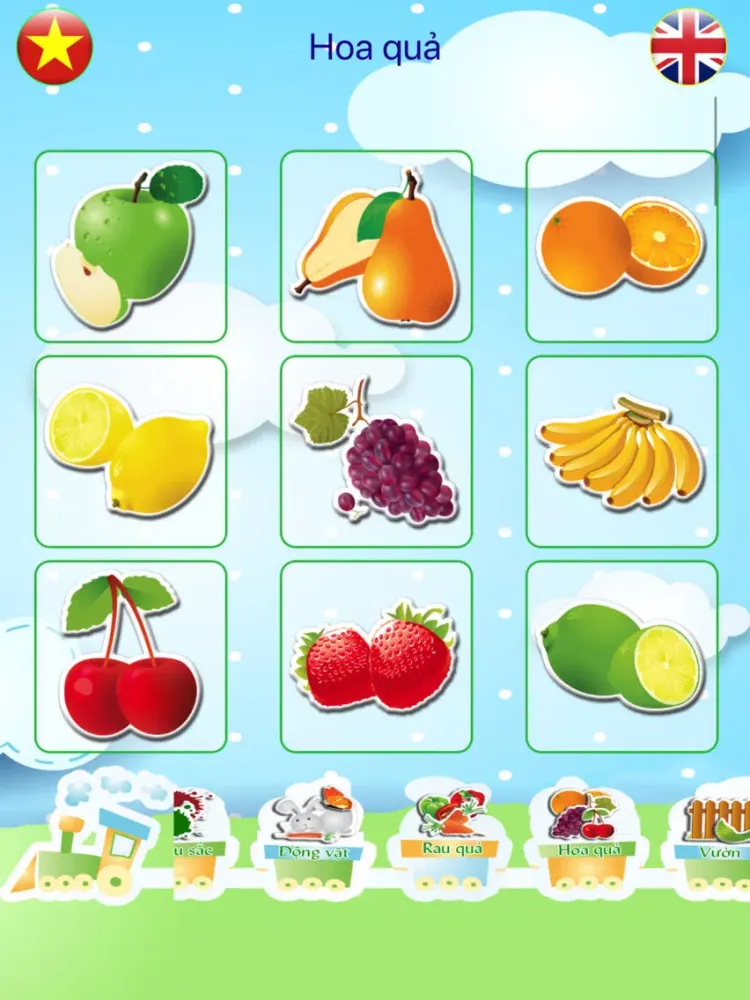 تصاویر Song Ngữ Anh Việt - Từ Vựng EV iPad 