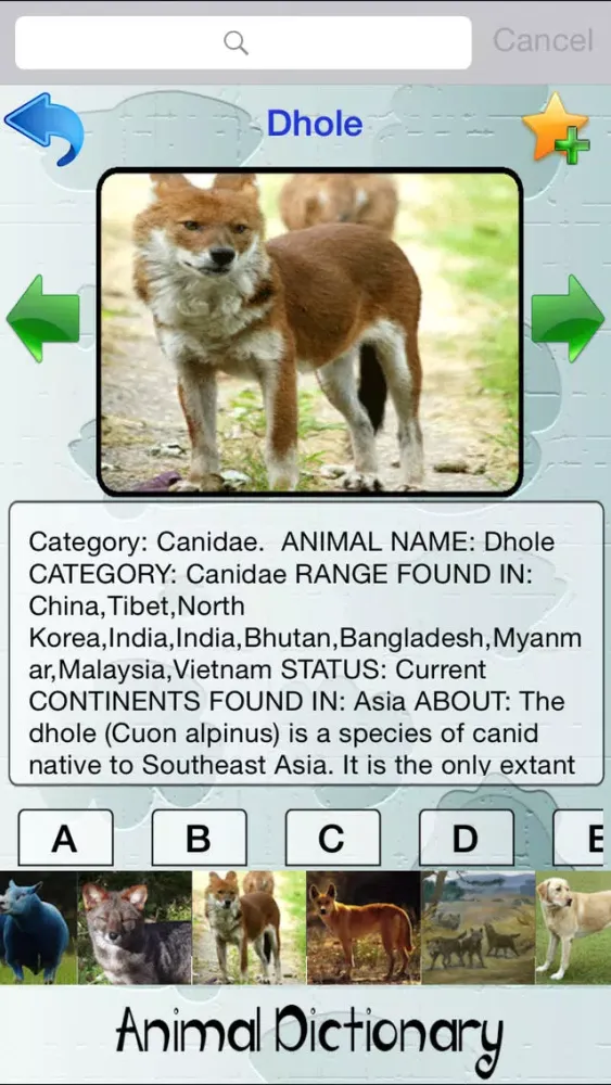 Capturas de tela do Animal Dictionary - Discover The World Of Wild Animals