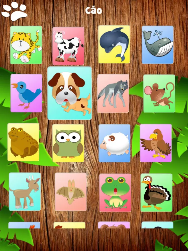 Animal Criança Em Português iPad 应用截图