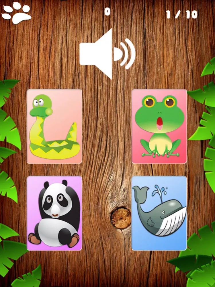 Animal Criança Em Português iPad 应用截图