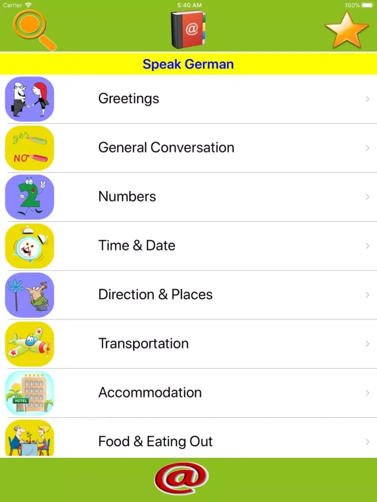 Speak German Everyday Phrases iPad 應用截圖