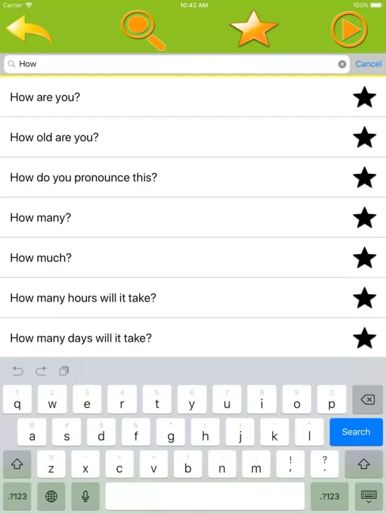 Speak German Everyday Phrases iPad 應用截圖