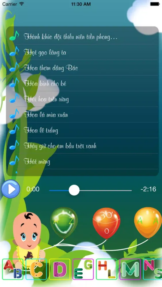Captures d'écran de Nhạc Cho Bé - Tuyển Tập Những Bài Hát Thiếu Nhi Việt Nam Hay Nhất ( The Best Of Vietnamese Kid Songs )