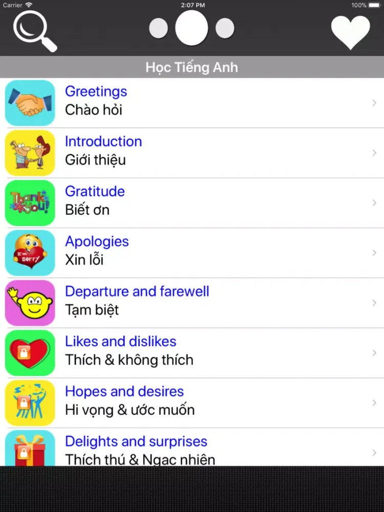 Screenshot di Tiếng Anh Giao Tiếp Hàng Ngày iPad 