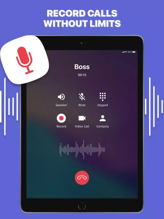 Tangkapan layar Call Rec - Call Recorder App iPad 