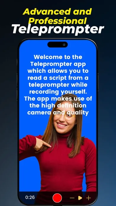 Ảnh chụp màn hình của Teleprompter : AI Video Prompt