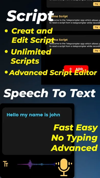 Ảnh chụp màn hình của Teleprompter : AI Video Prompt
