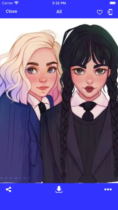Enid& Wednesday Friends FanArt スクリーンショット