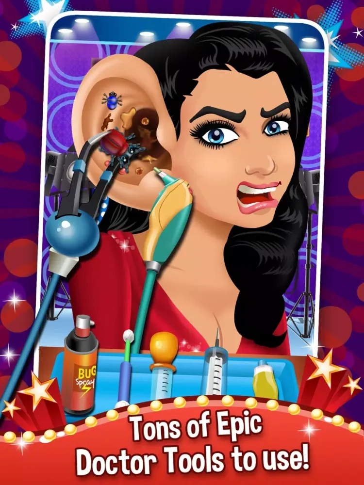 Celebrity Ear Surgery Doctor Simulator - my surgeon salon & little dr spa makeover mommy games for kids iPad  Screenshots