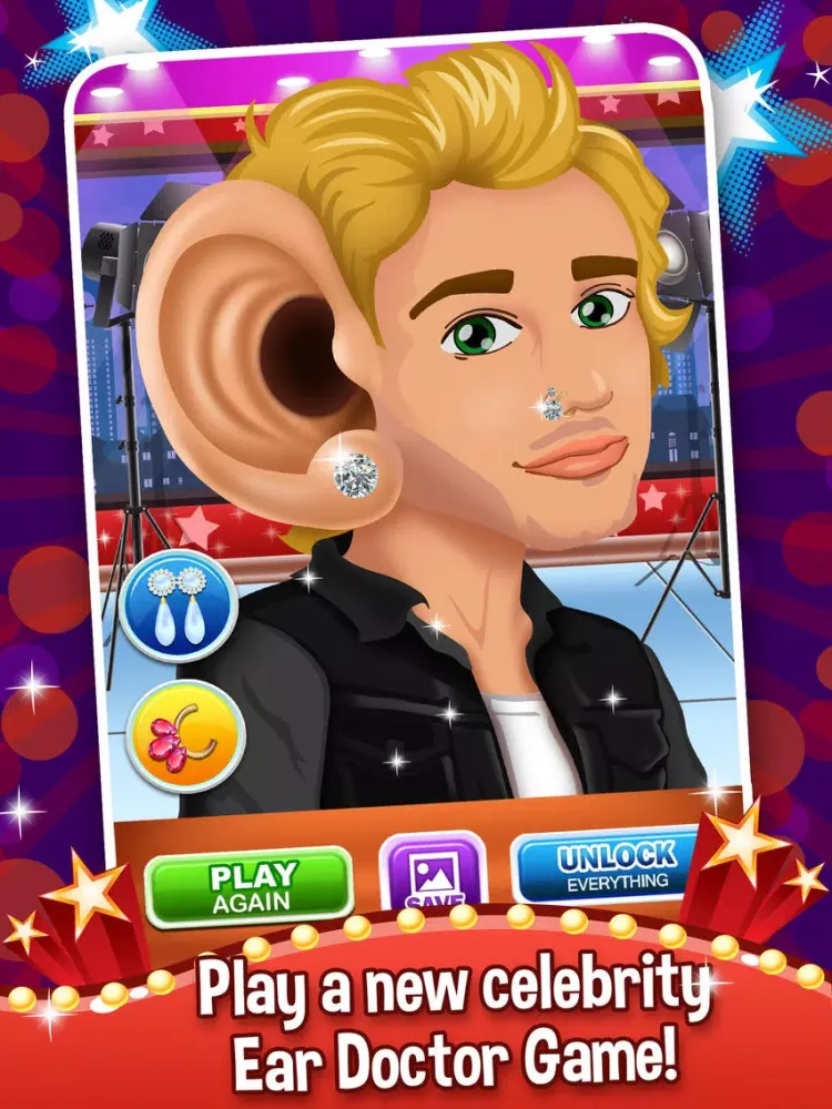 Celebrity Ear Surgery Doctor Simulator - my surgeon salon & little dr spa makeover mommy games for kids iPad  Screenshots