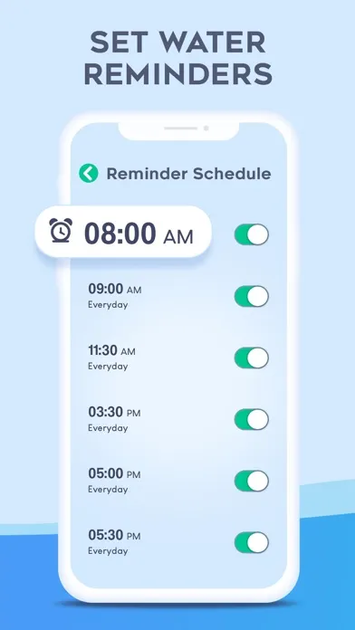 Capturas de tela do Keto Drink Water Reminder
