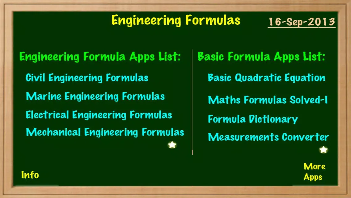 Engineering Formulas 스크린샷