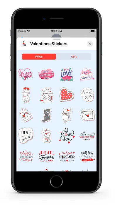 Capturas de tela do Valentines - GIFs & Stickers