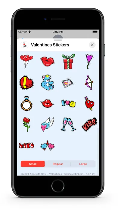 Capturas de tela do Valentines - GIFs & Stickers