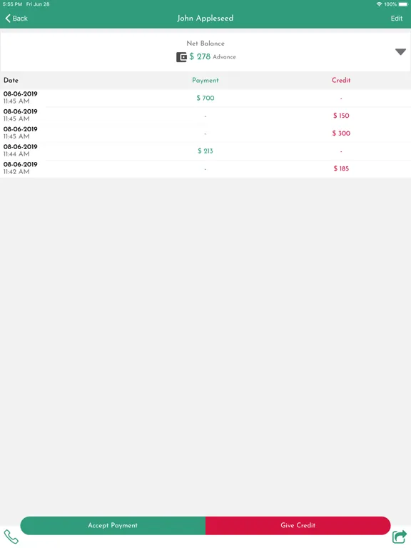 CreditLog - Account Ledger iPad  Ekran Görüntüleri