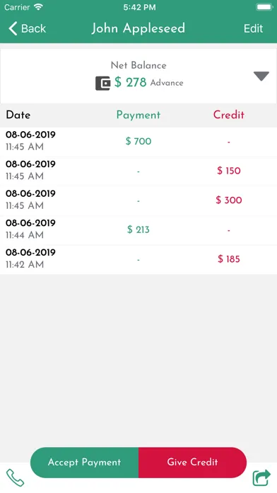 CreditLog - Account Ledger Ekran Görüntüleri