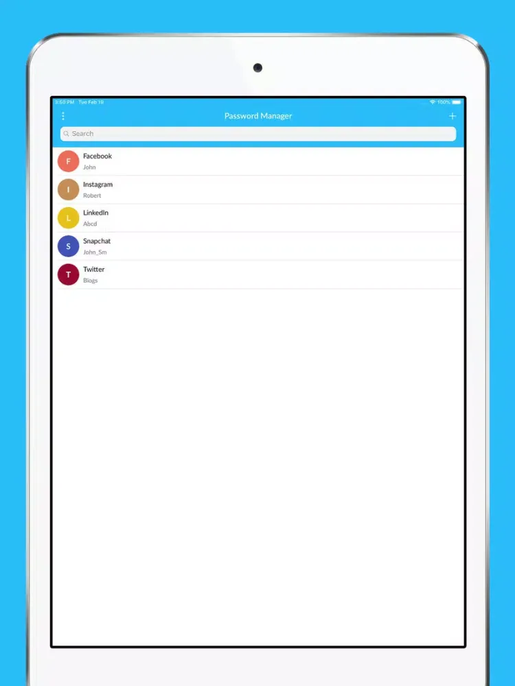 Capturas de tela do Password Manager & Keeper iPad 