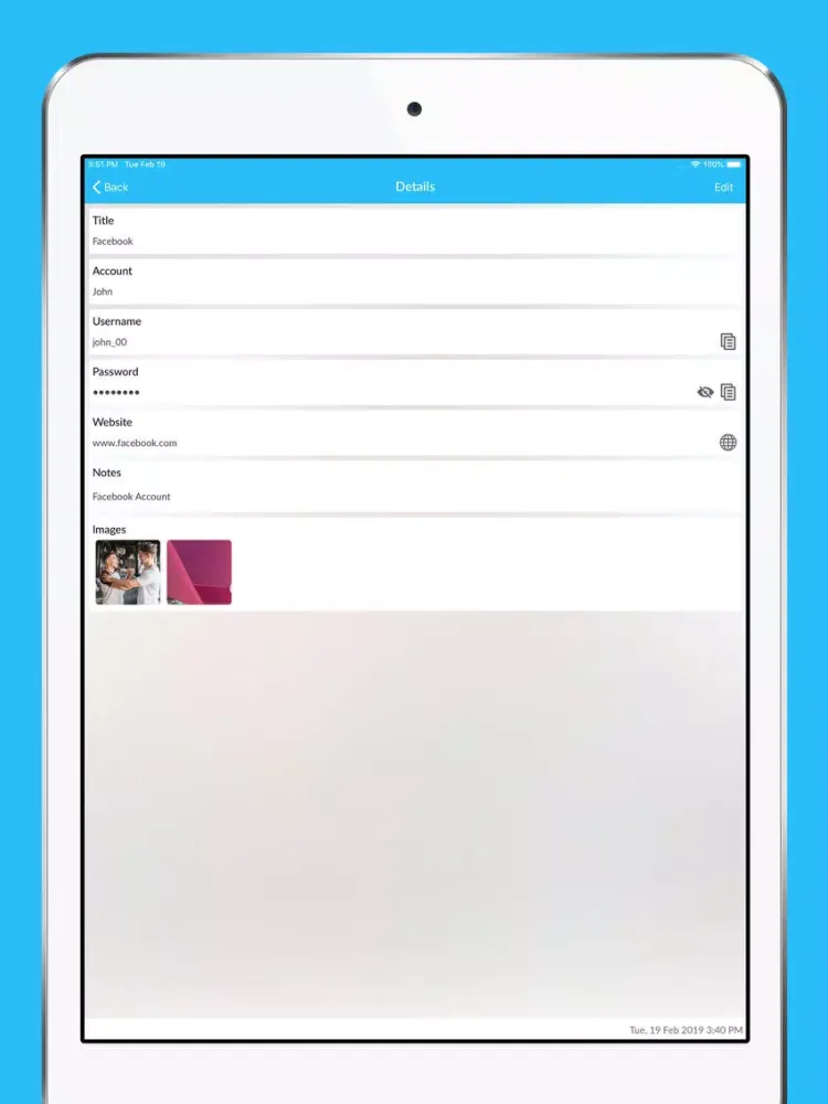 Capturas de tela do Password Manager & Keeper iPad 