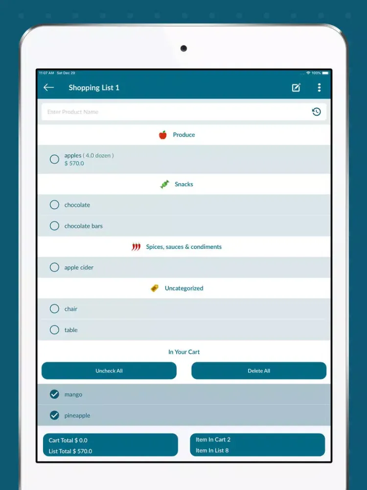 ภาพหน้าจอของ Shopping List & Grocery List iPad 