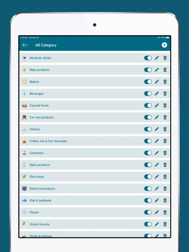 ภาพหน้าจอของ Shopping List & Grocery List iPad 