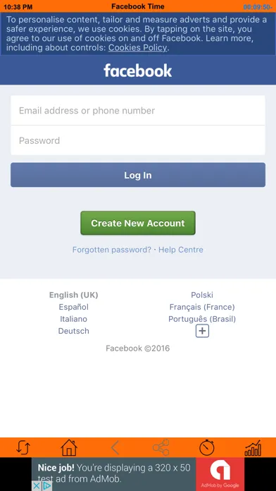 Tangkapan layar Timer for Facebook