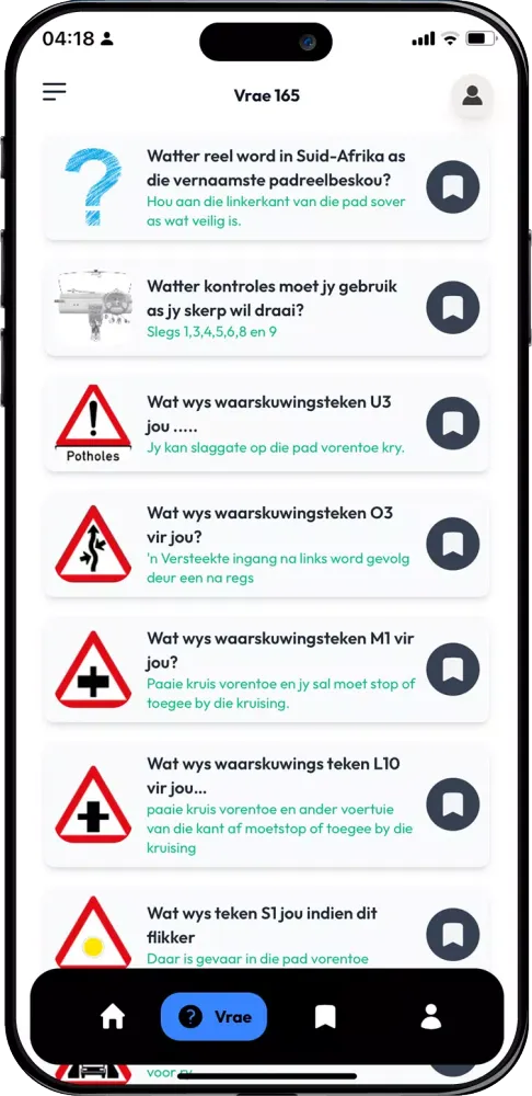 Zrzuty ekranu K53 Ligte Voertuig (Afrikaans)