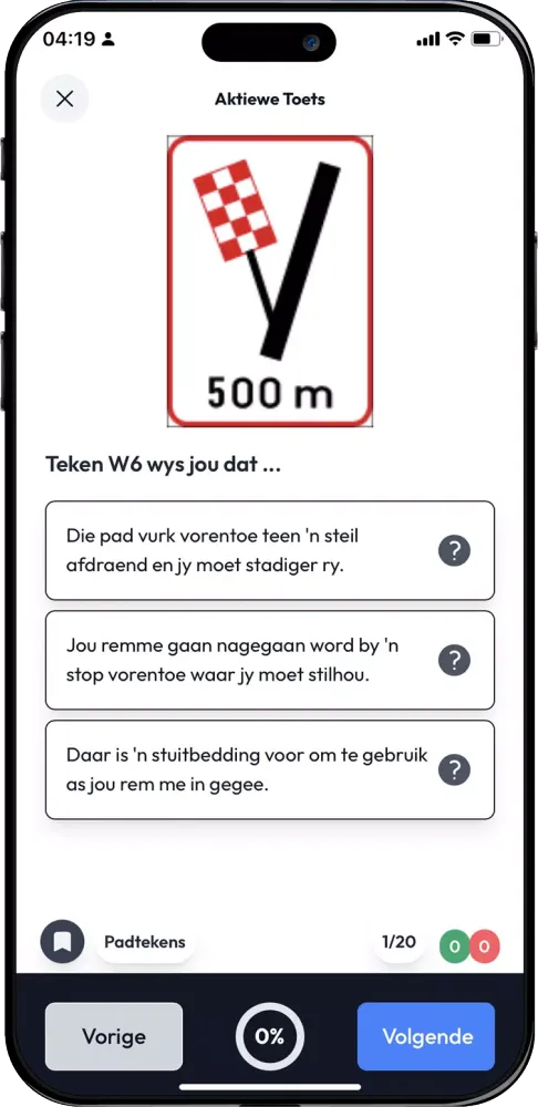Zrzuty ekranu K53 Ligte Voertuig (Afrikaans)
