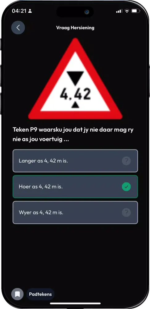 Zrzuty ekranu K53 Ligte Voertuig (Afrikaans)