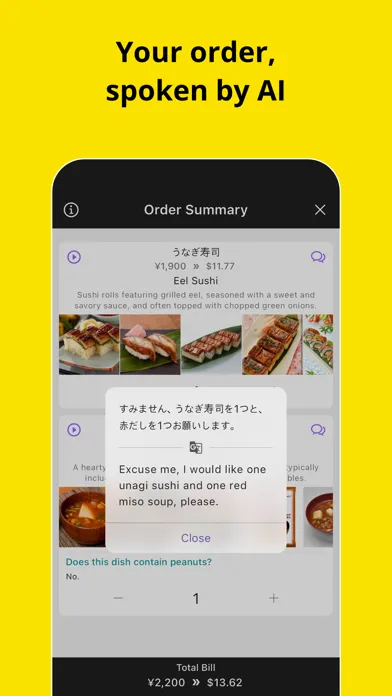 Yumini - AI Menu Translator应用截图