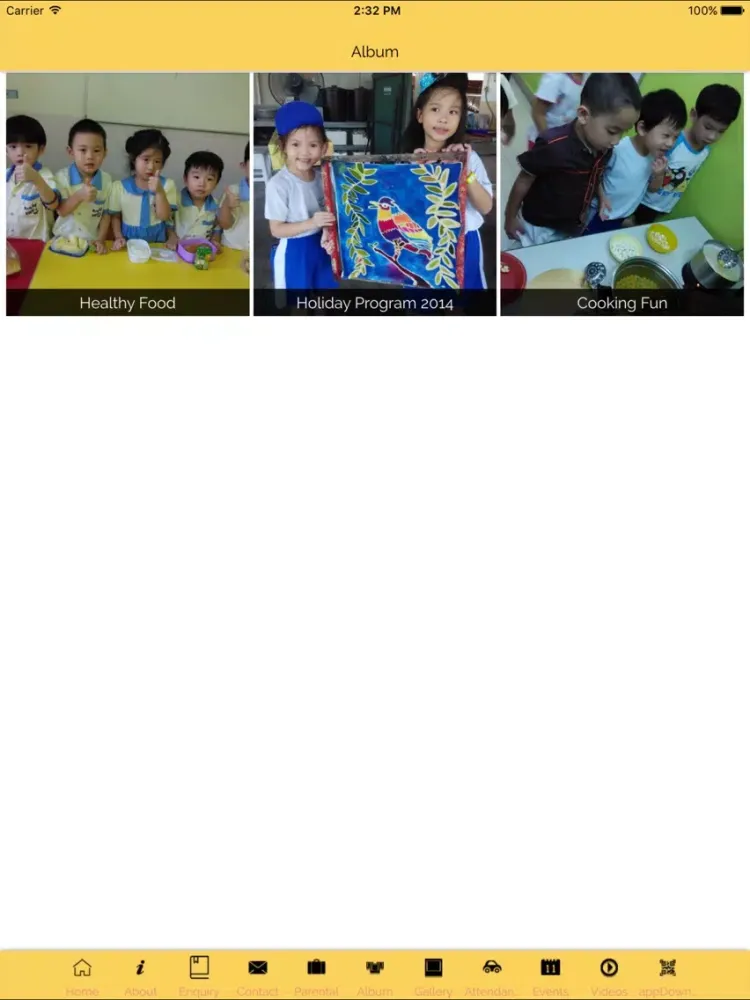 ภาพหน้าจอของ B&G Educare iPad 