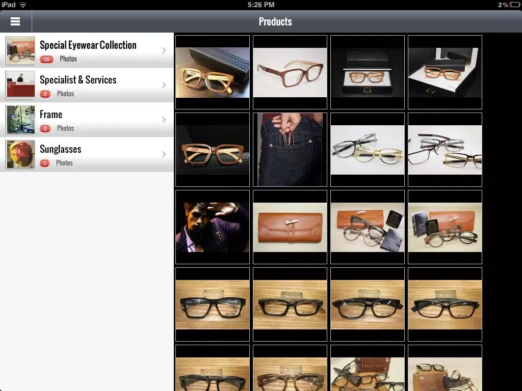 Tangkapan skrin Focus World Vision Care iPad 