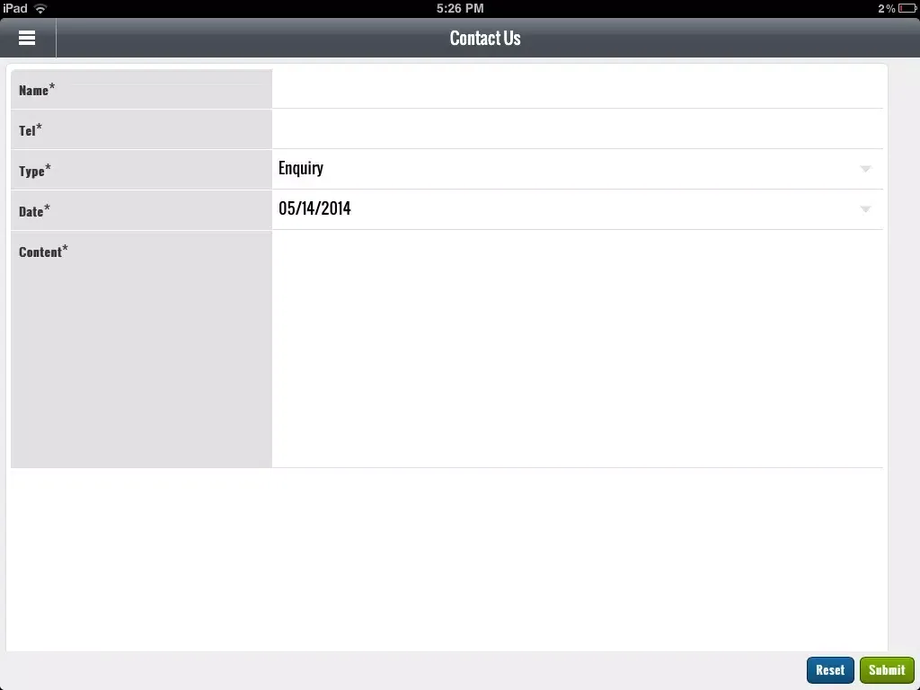 Tangkapan skrin Focus World Vision Care iPad 