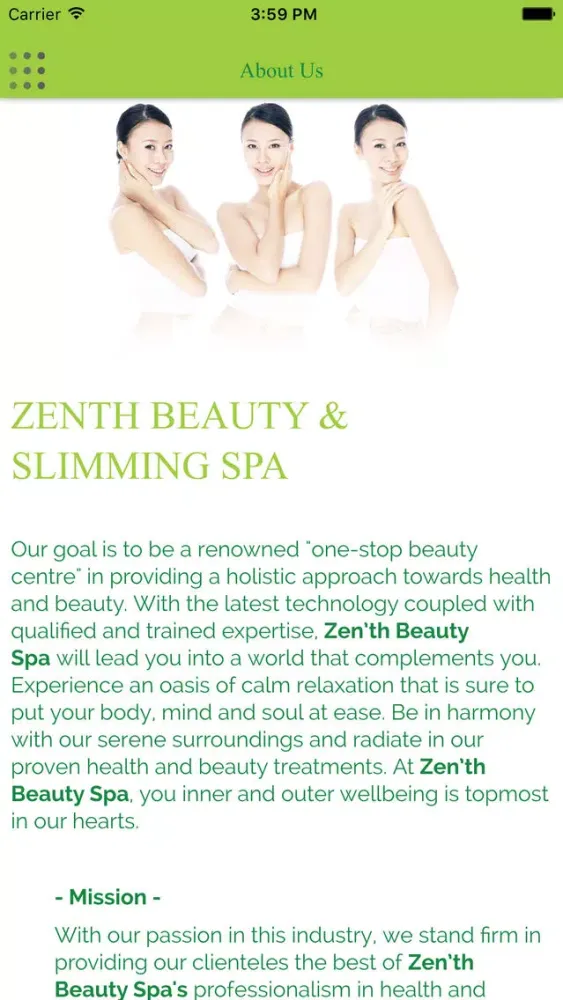 Capturas de tela do Zenth Spa