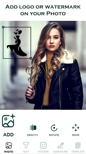Watermark: Logo, Text on Photo Screenshots