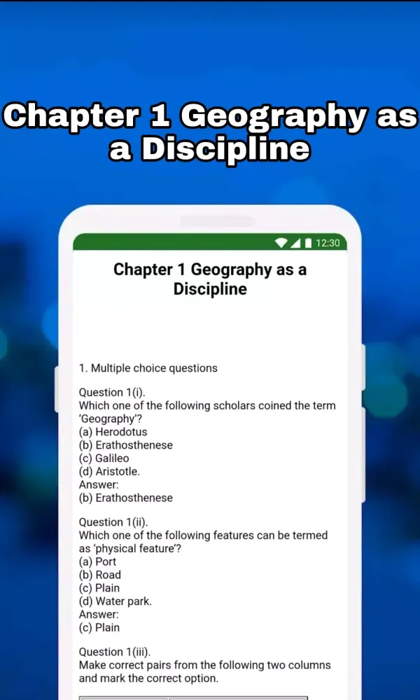 Class 11 Geography Notes & MCQ Ekran Görüntüleri