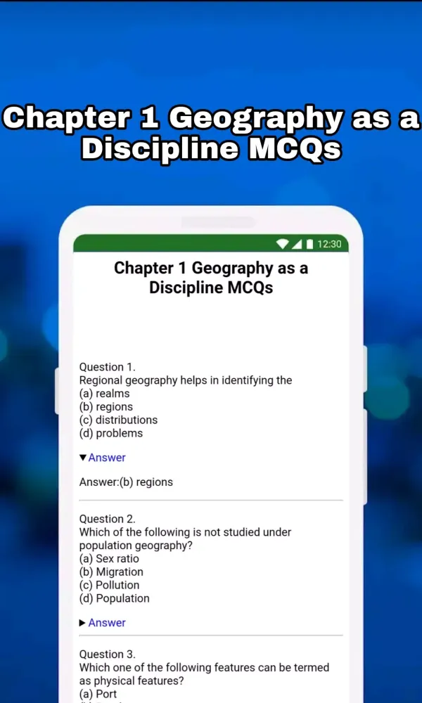 Class 11 Geography Notes & MCQ Ekran Görüntüleri