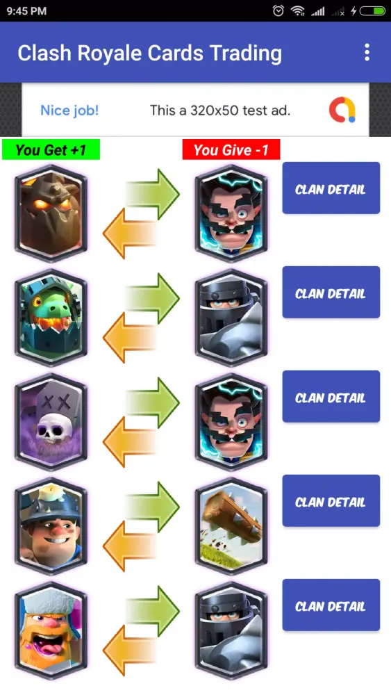 Clash Royale Cards Trading应用截图