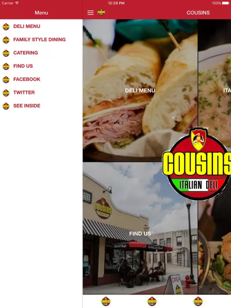 Cousins Italian Deli iPad 应用截图