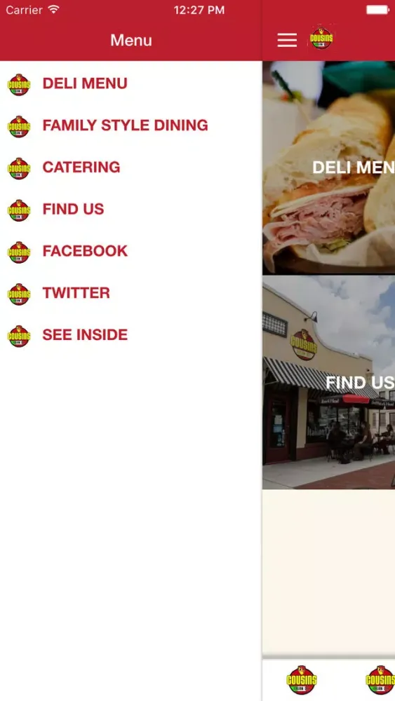 Cousins Italian Deli应用截图