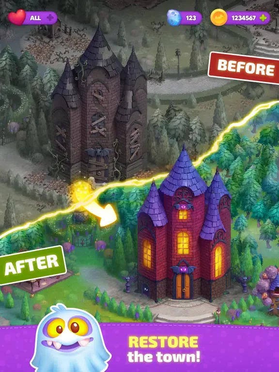 Capturas de tela do Mystic Town iPad 