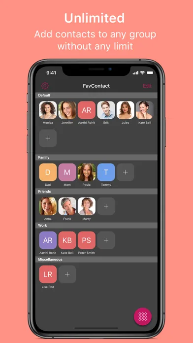 Captures d'écran de Favorite Contact Launcher App