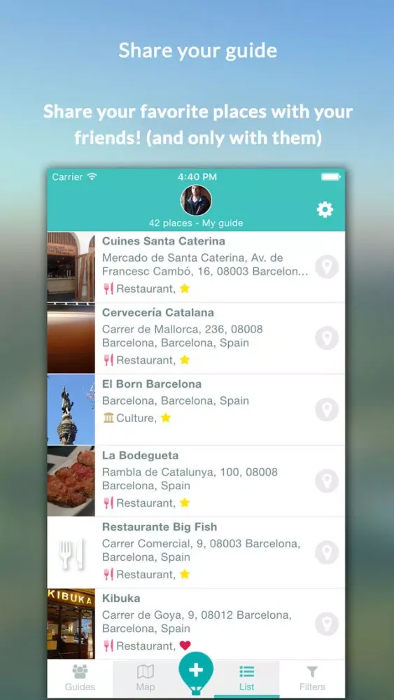 Zrzuty ekranu Placy - The guide of your favorite places