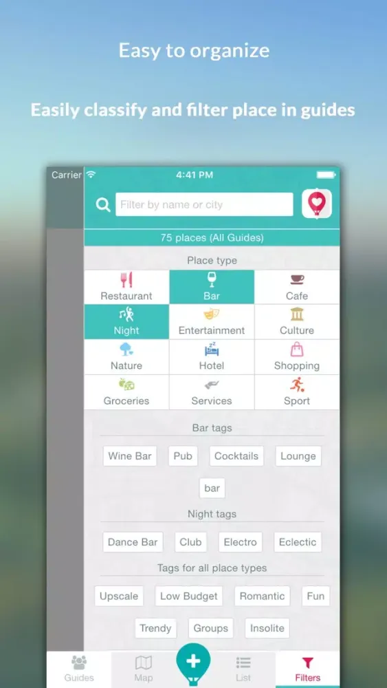 Zrzuty ekranu Placy - The guide of your favorite places