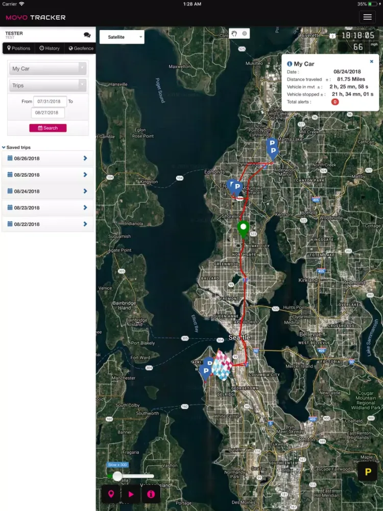 Capturas de tela do MOYO TRACK - Gps Tracker iPad 